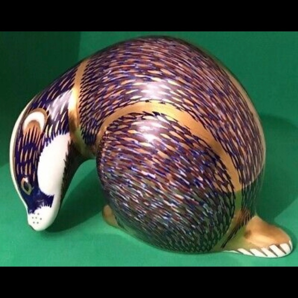 Royal Crown derby Badger paperweight